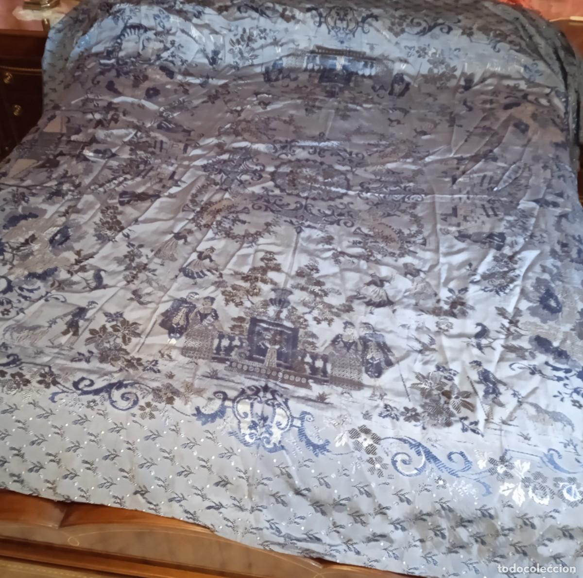 Antig&uuml;edades: Colcha antigua de cama - Foto 2