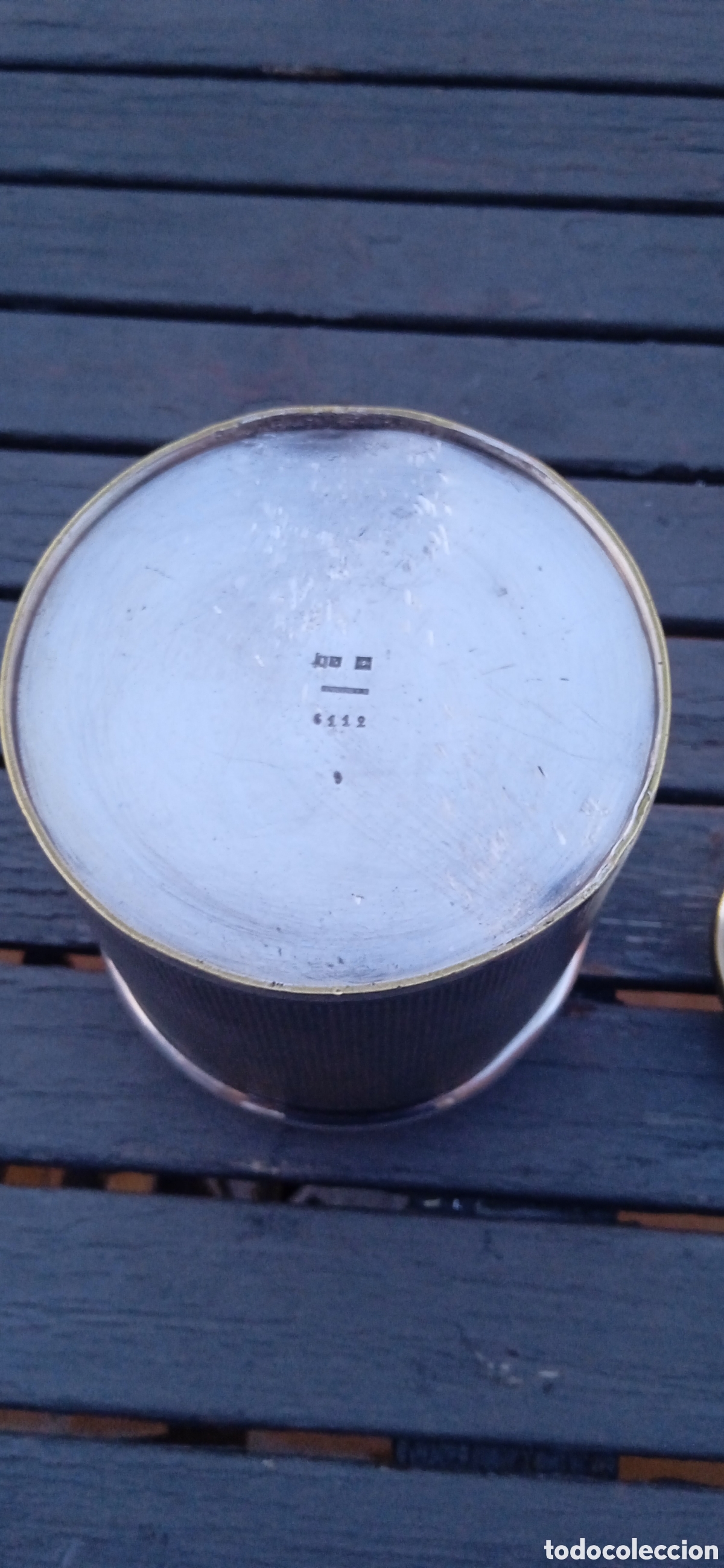 Antig&uuml;edades: Antiguo bote ingl&eacute;s para el t&eacute; chapado en plata - Foto 9