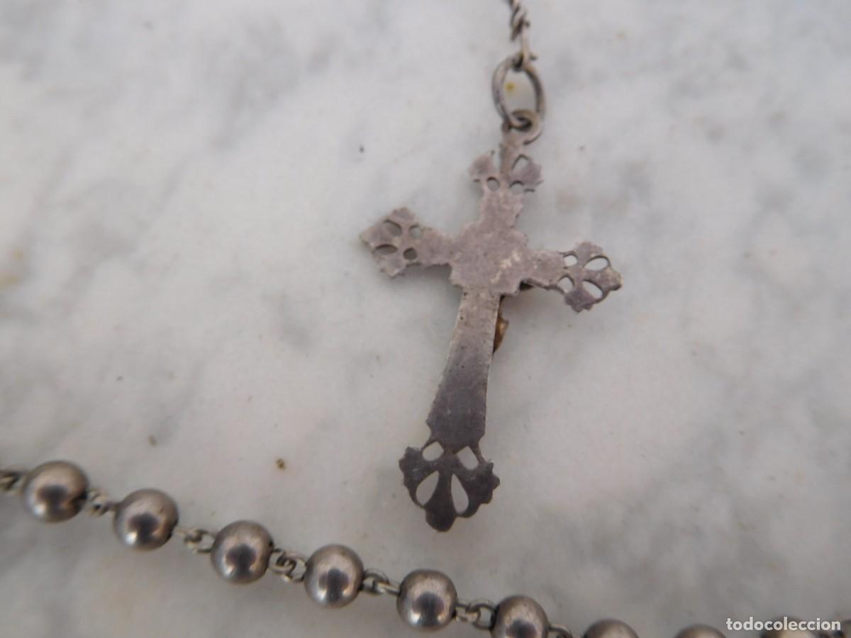 Antig&uuml;edades: Rosario antiguo de plata - Foto 5