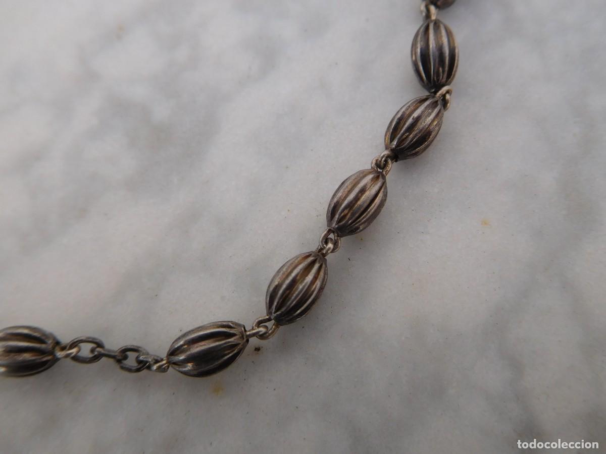 Antig&uuml;edades: Rosario antiguo de plata - Foto 4