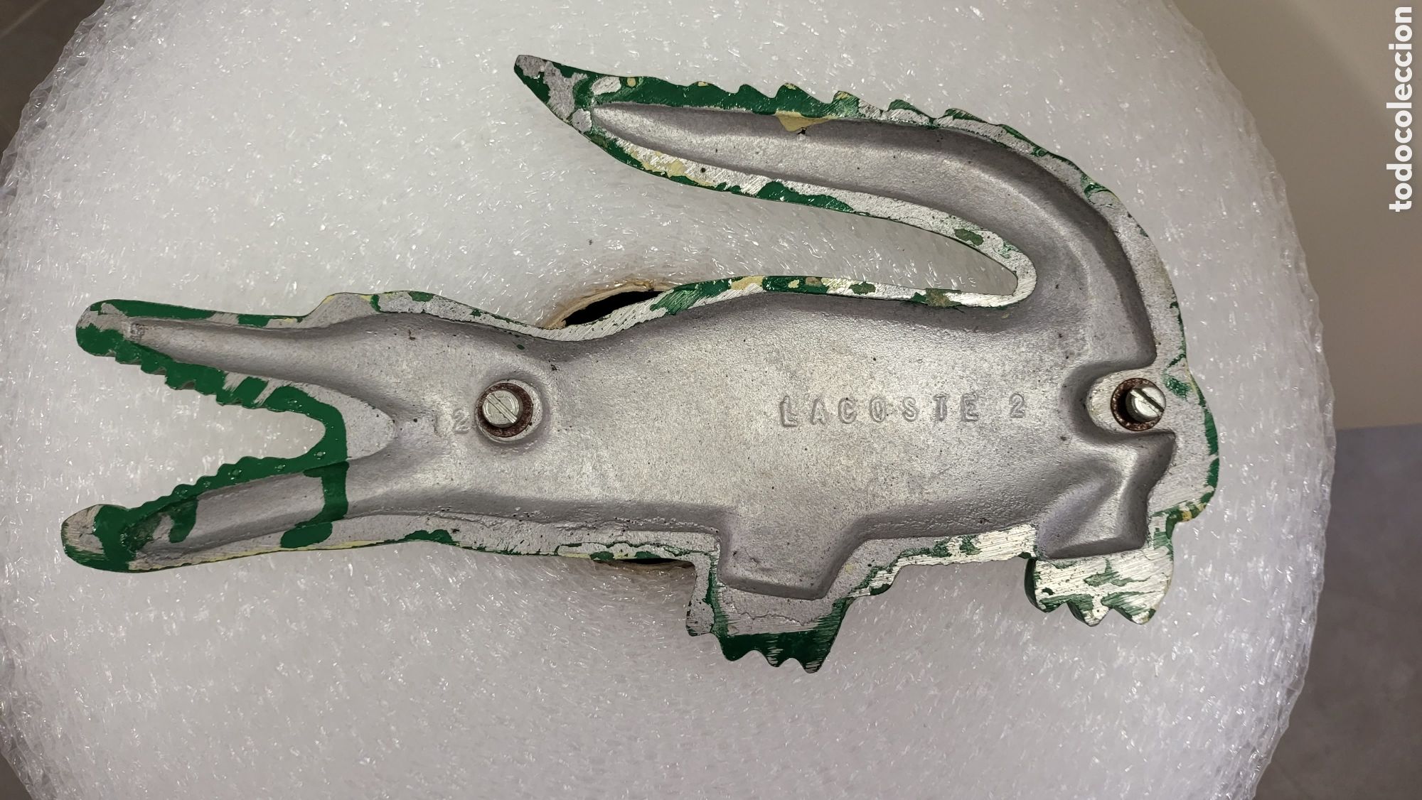Antig&uuml;edades: LOGO LACOSTE METALICO EXPOSITOR - Foto 3