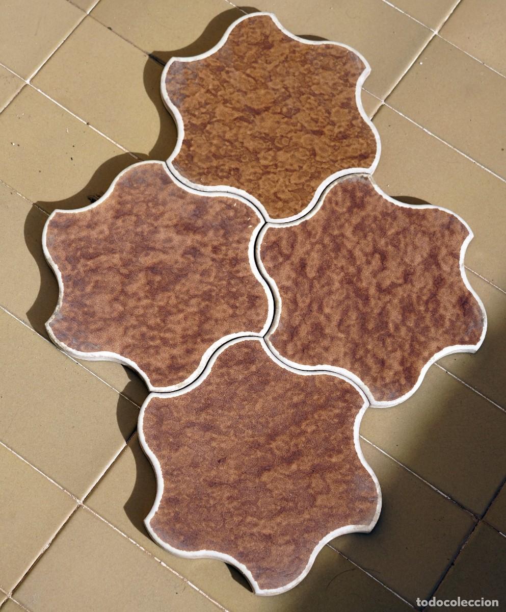 Antig&uuml;edades: 4 AZULEJOS. Ceramica - Foto 1