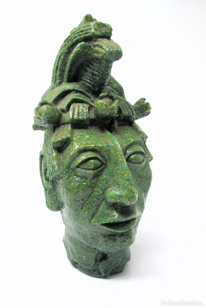 Antiquit&eacute;s: Reproducci&oacute;n de la Cabeza del Gobernante de Pakal - Templo de las Inscripciones - Palenque - M&eacute;xico