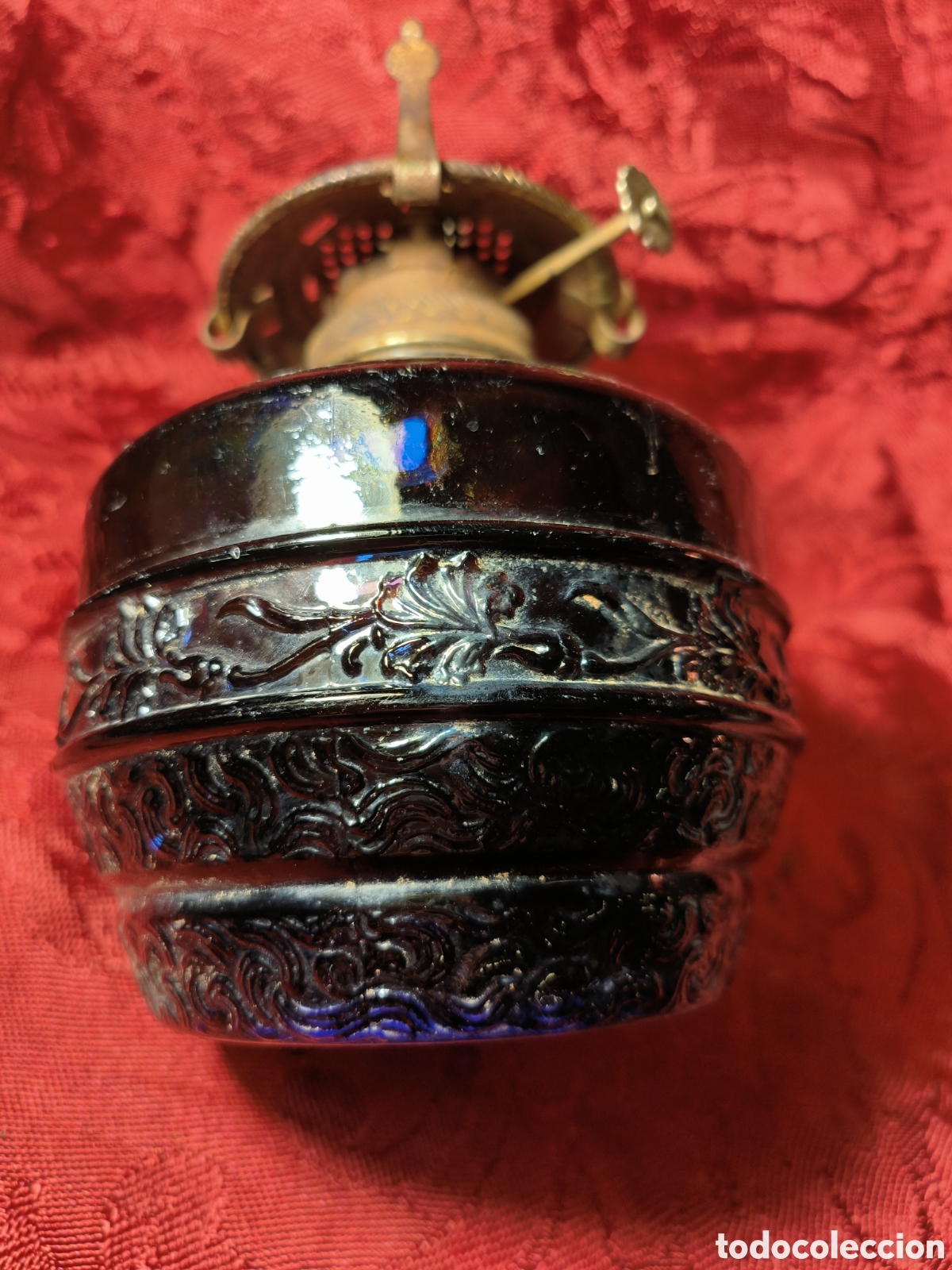 Antig&uuml;edades: Quinqu&eacute; azul 37 CMS de di&aacute;metro - Foto 2