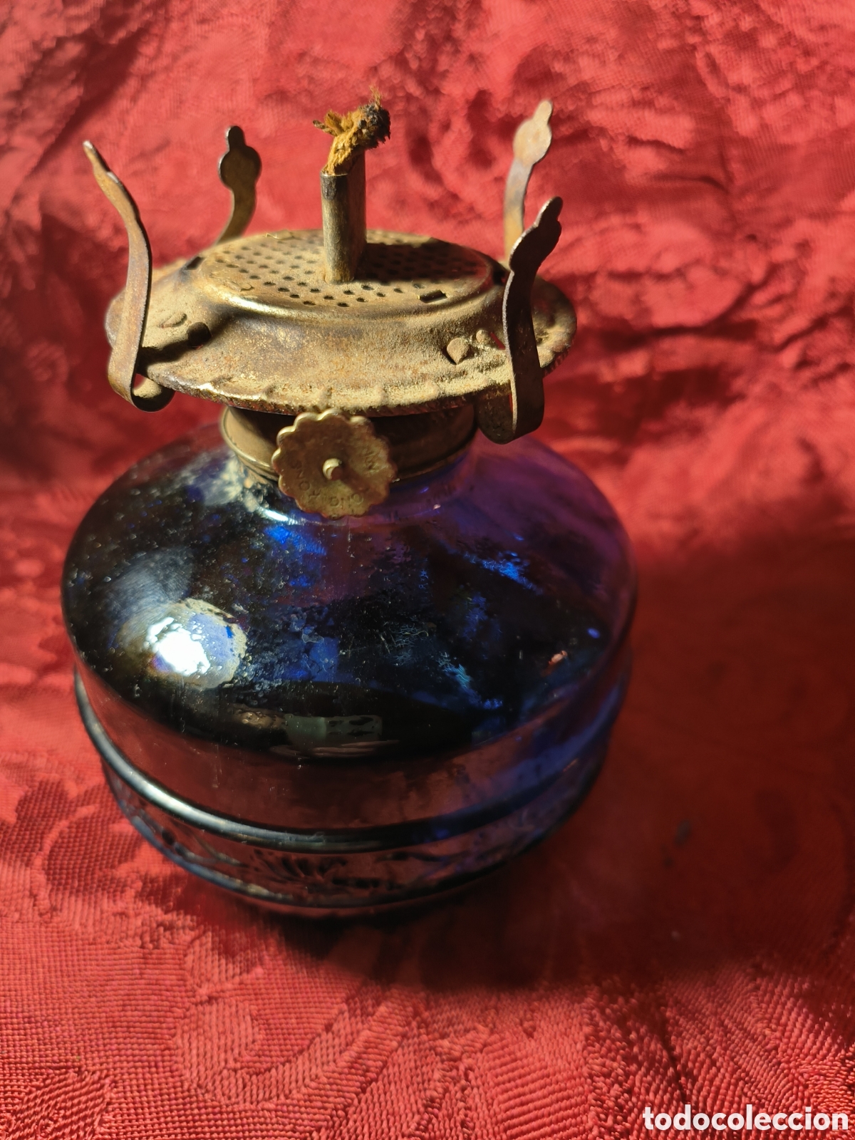 Antig&uuml;edades: Quinqu&eacute; azul 37 CMS de di&aacute;metro - Foto 4