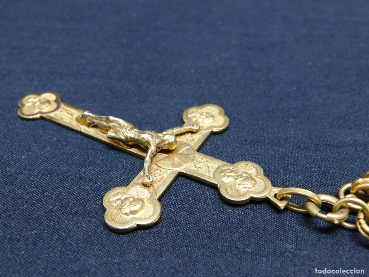 Antig&uuml;edades: COLLAR CON CRUCIFIJO DE METAL - Foto 5