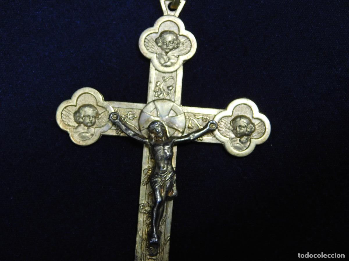 Antig&uuml;edades: COLLAR CON CRUCIFIJO DE METAL - Foto 7