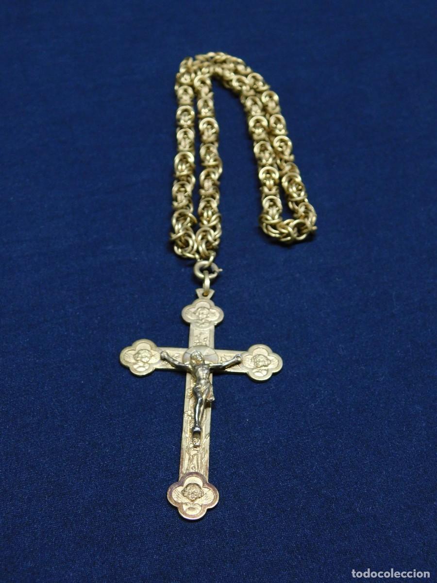 Antig&uuml;edades: COLLAR CON CRUCIFIJO DE METAL - Foto 11