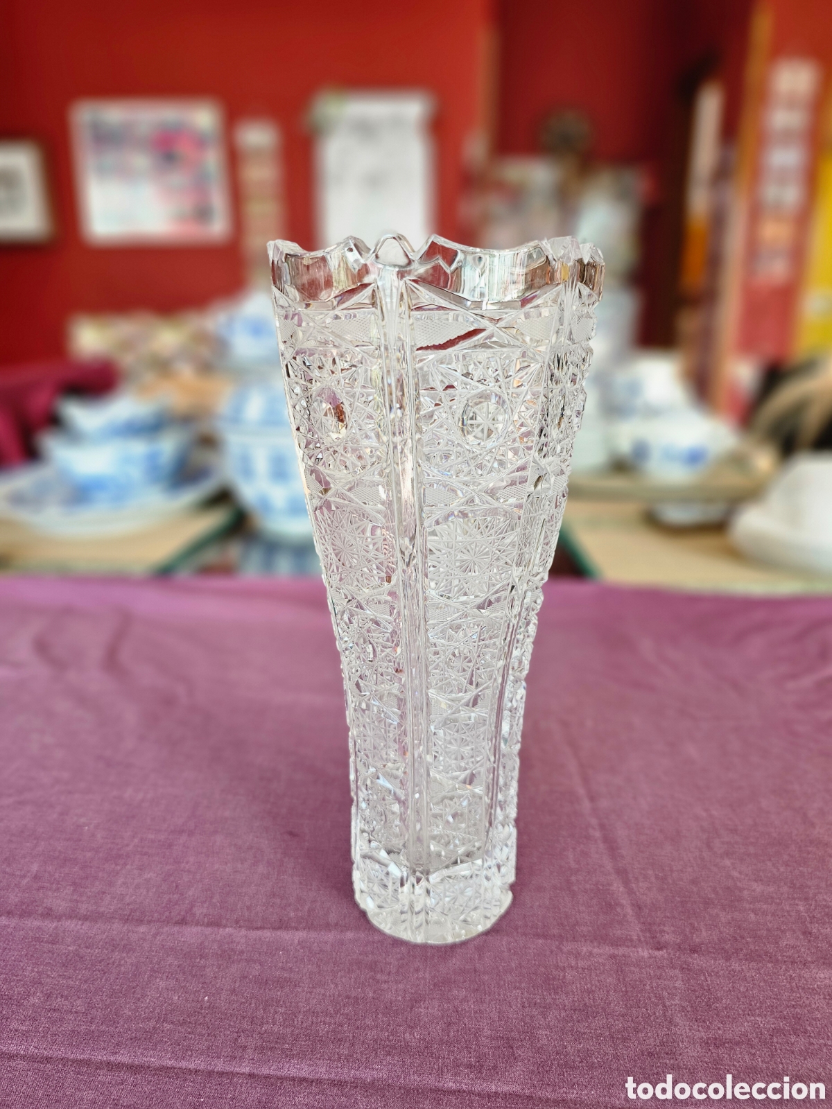 Antig&uuml;edades: Jarr&oacute;n Florero Cristal de Bohemia - Foto 1