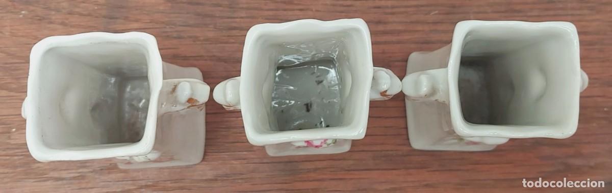 Antig&uuml;edades: 3 JARRONES ANTIGUOS DE PORCELANA - Foto 4