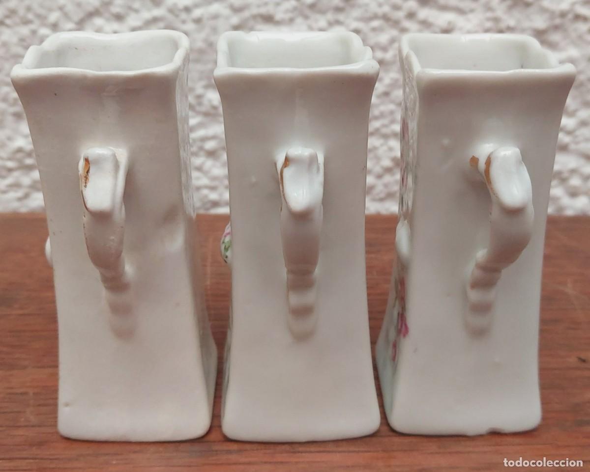 Antig&uuml;edades: 3 JARRONES ANTIGUOS DE PORCELANA - Foto 7