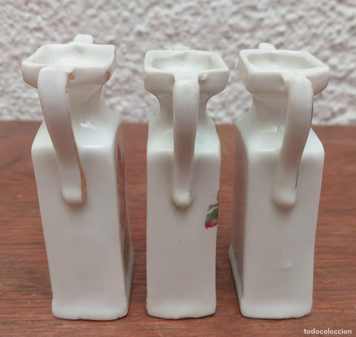 Antig&uuml;edades: 3 JARRONES ANTIGUOS DE PORCELANA - Foto 4