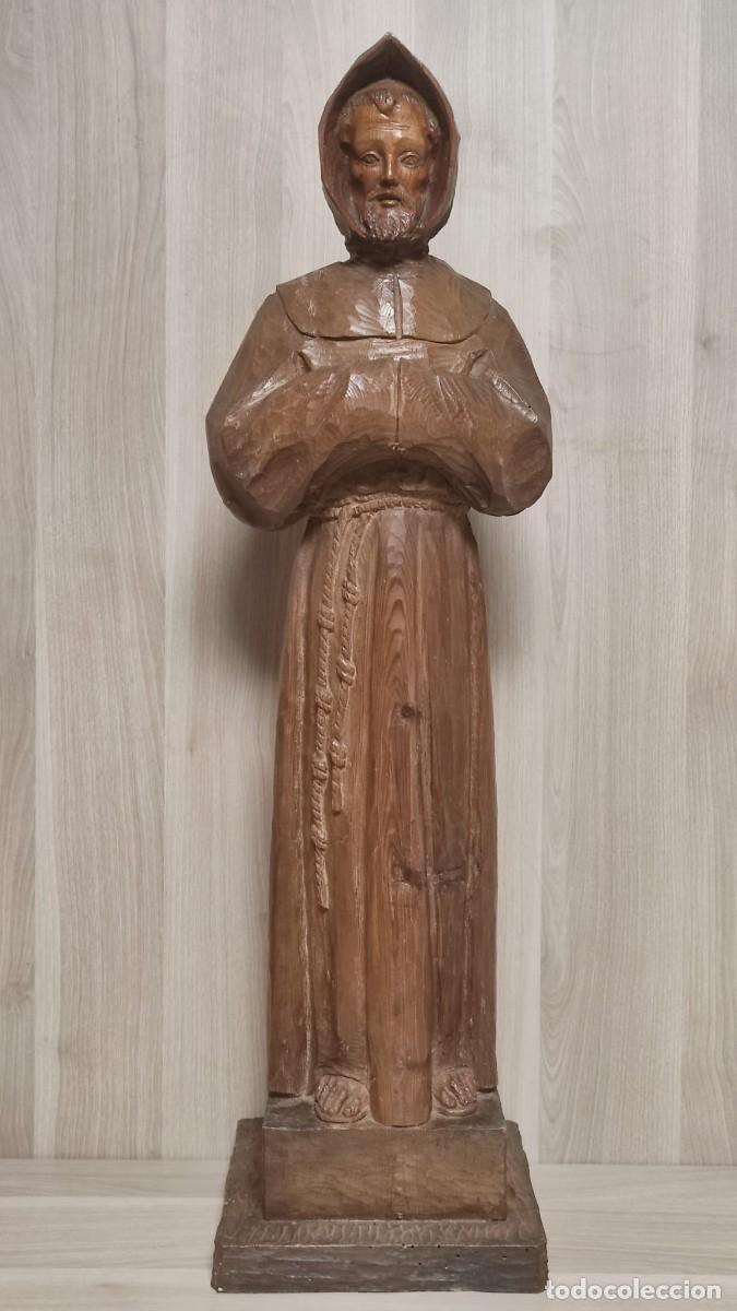 Antig&uuml;edades: Escultura talla en madera SERRA - Foto 8