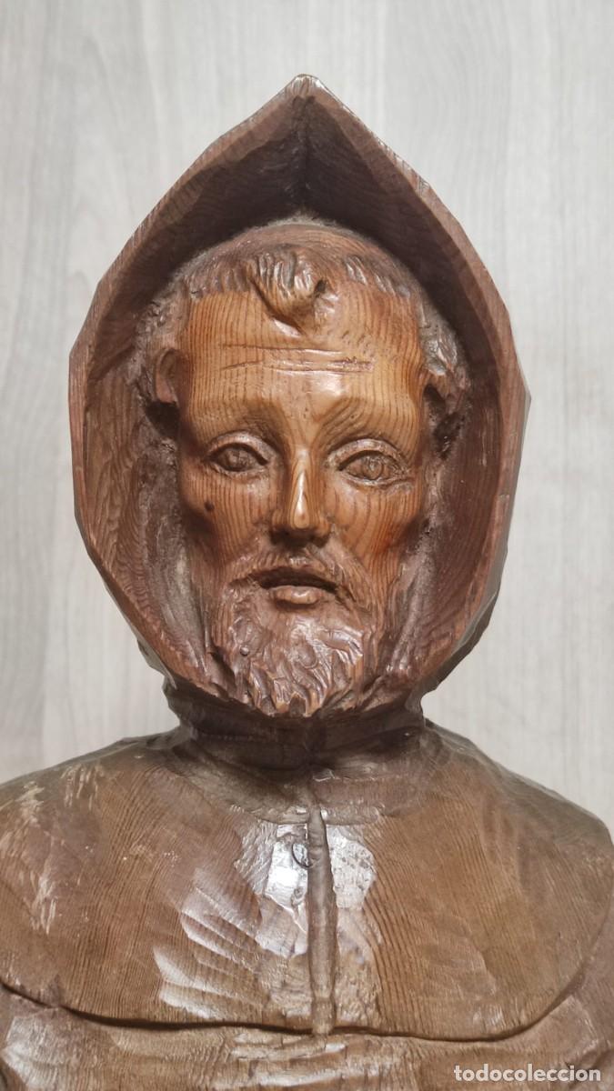 Antig&uuml;edades: Escultura talla en madera SERRA - Foto 9