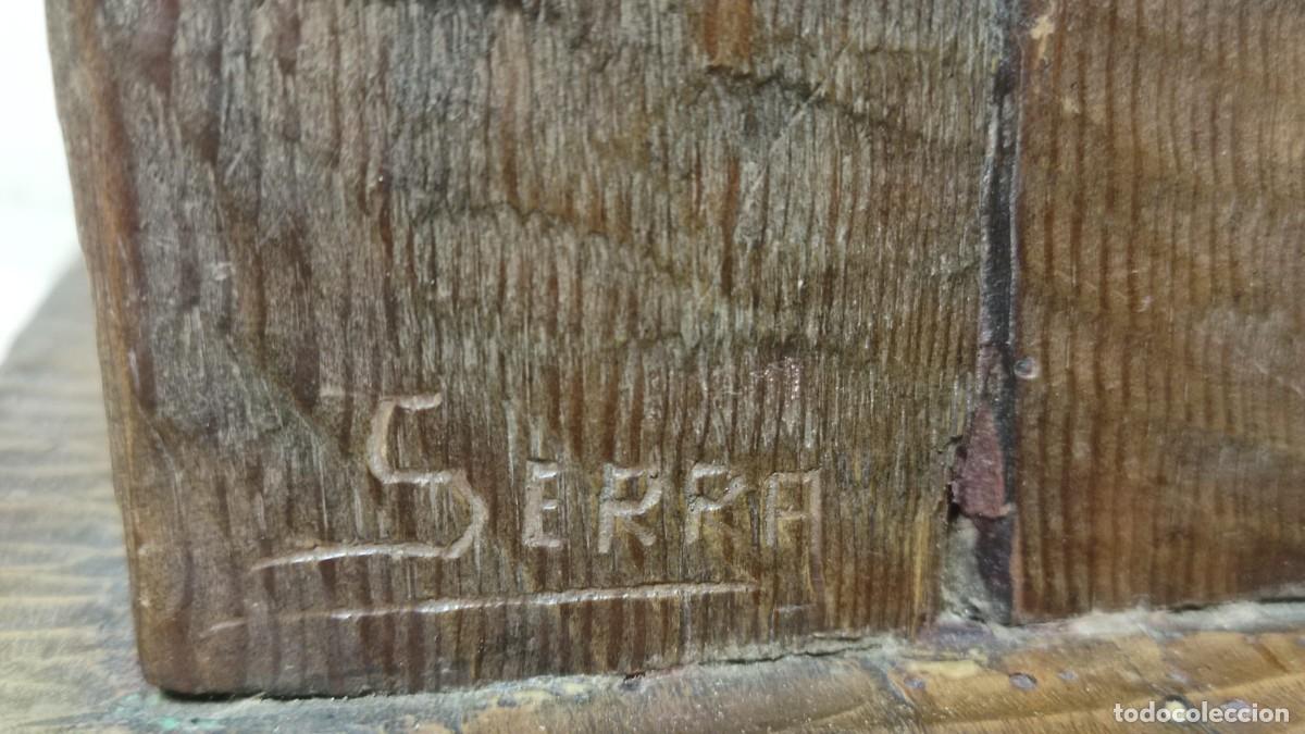 Antig&uuml;edades: Escultura talla en madera SERRA - Foto 10