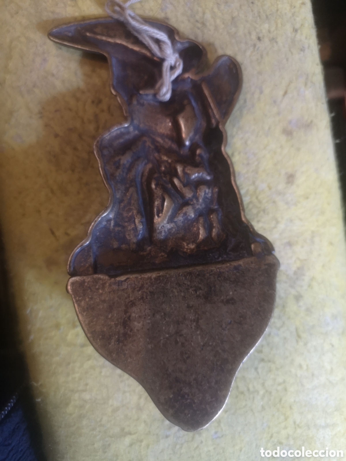 Antig&uuml;edades: BENDITERA BRONCE ANGEL DE LA GUARDA - Foto 5