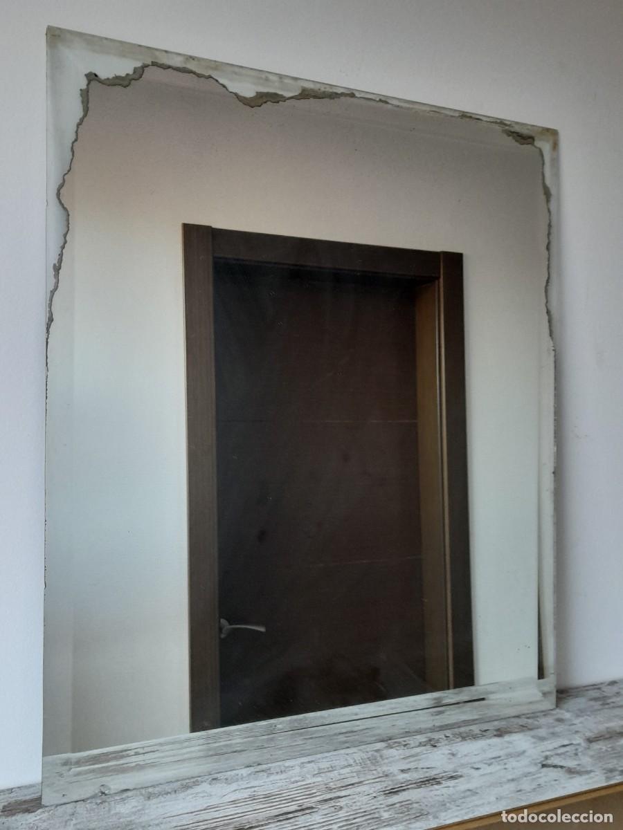 Antig&uuml;edades: Espejo vintage biselado, en forma rectangular con efecto envejecido - Foto 4