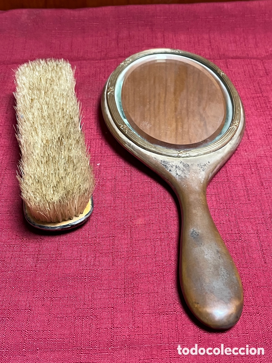Antig&uuml;edades: ESPEJO DE MANO Y CEPILLO TOCADOR. - Foto 1