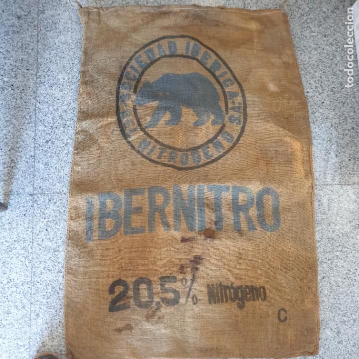 Antig&uuml;edades: ANTIGUO SACO DE YUTE IBERNITRO 20,5% - Foto 1