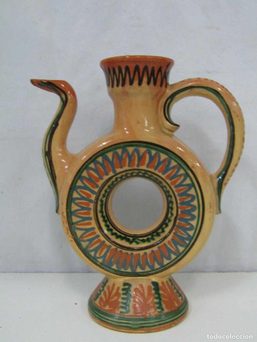 Antiguidades: GRAN JARRON DE CER&Aacute;MICA POLONIA - POLAND - 33 CM