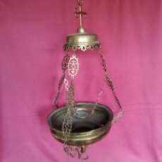 Antigüedades: ANTIGUA LAMPARA BOTIVA DE LATÓN O BRONCE, SIGLO XVII