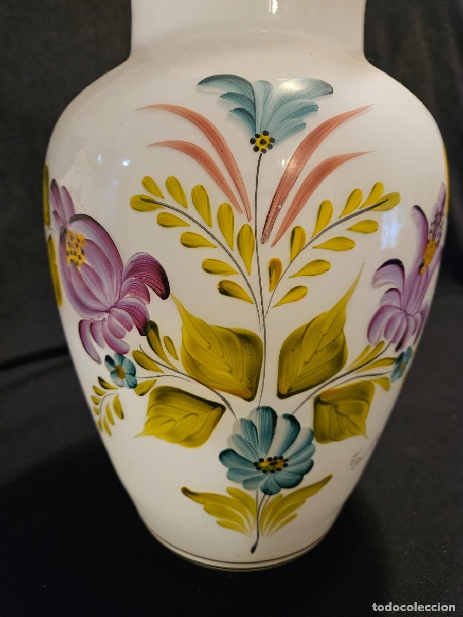 Antig&uuml;edades: Jarr&oacute;n de opalina pintado a mano. - Foto 3