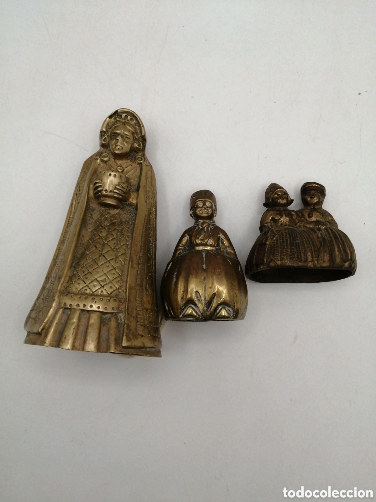 Antig&uuml;edades: Lote 3 campanas bronce - Foto 2
