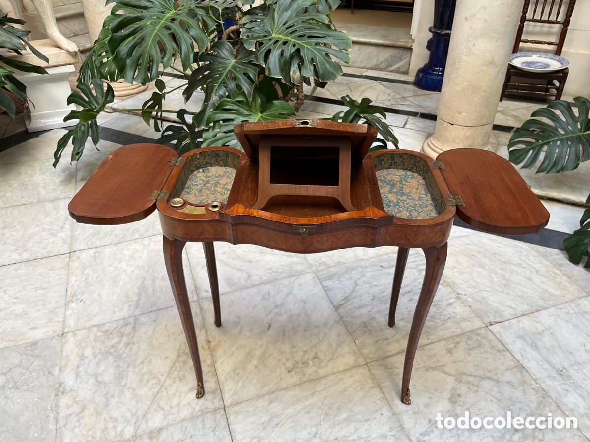 Antig&uuml;edades: Escritorio Luis XIX, marqueteria. - Foto 10
