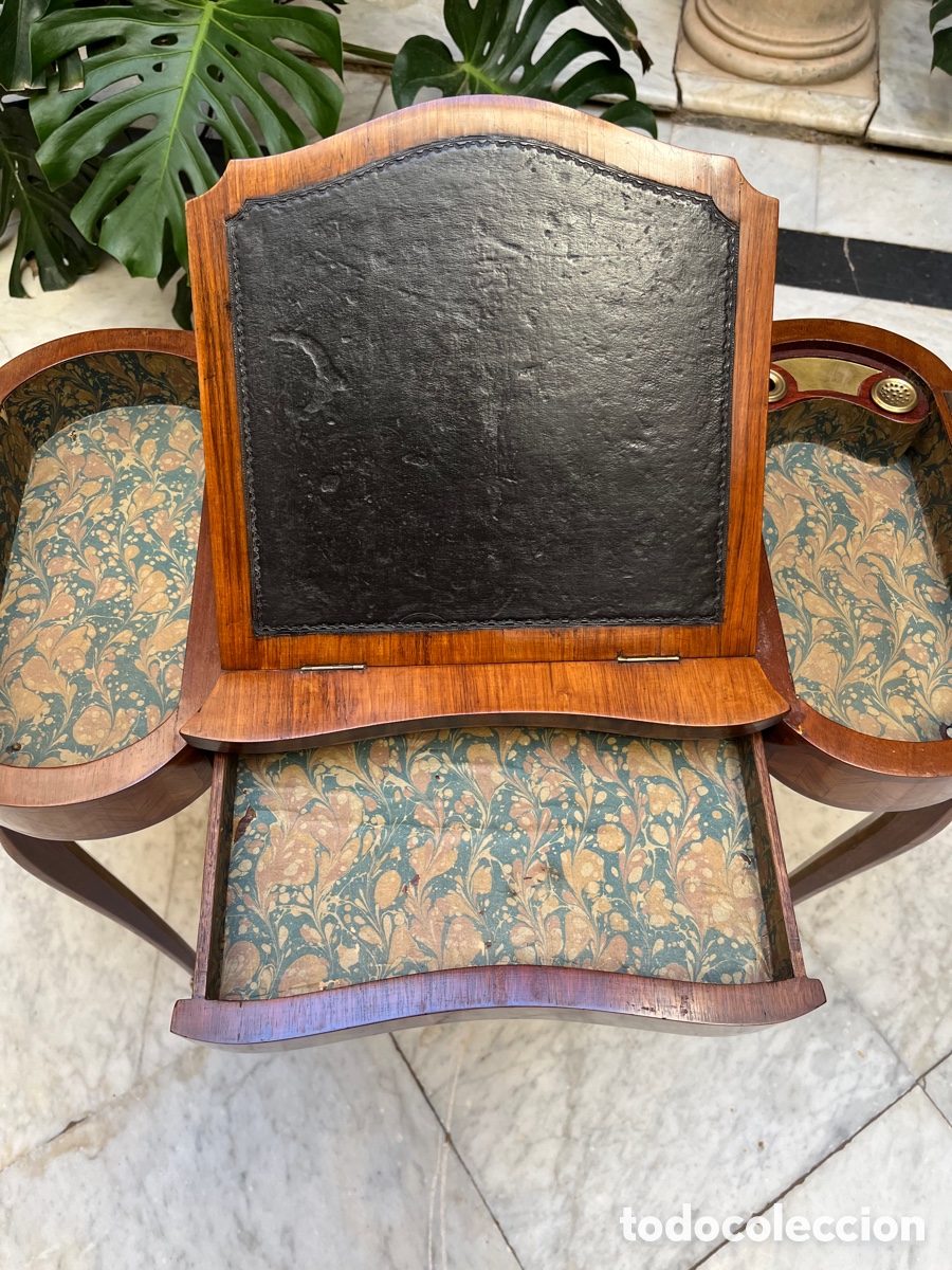 Antig&uuml;edades: Escritorio Luis XIX, marqueteria. - Foto 14