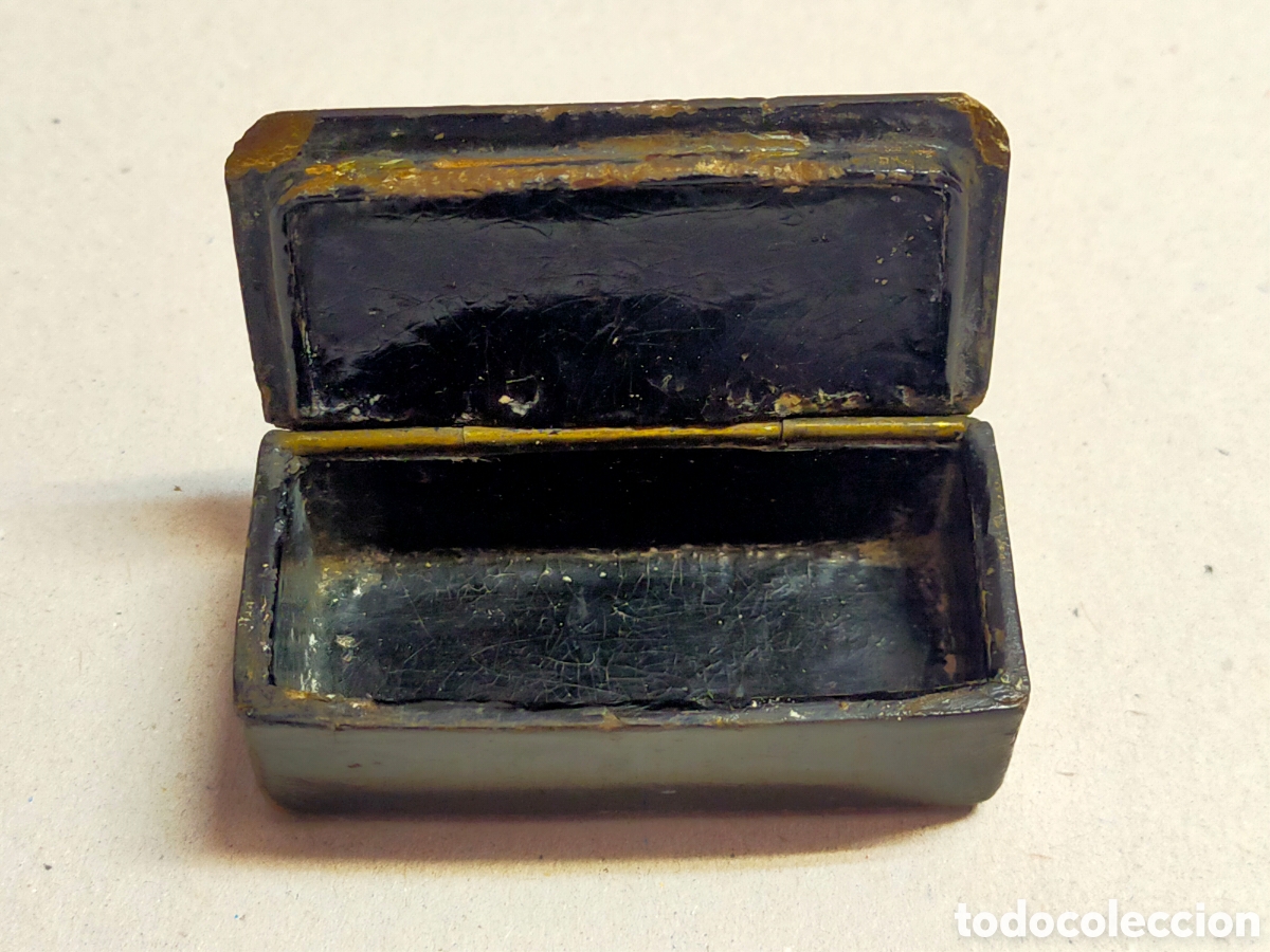 Antig&uuml;edades: CAJA DE MADERA LACADA CON INCRUSTACIONES DE NACAR. RECTANGULAR - Foto 11