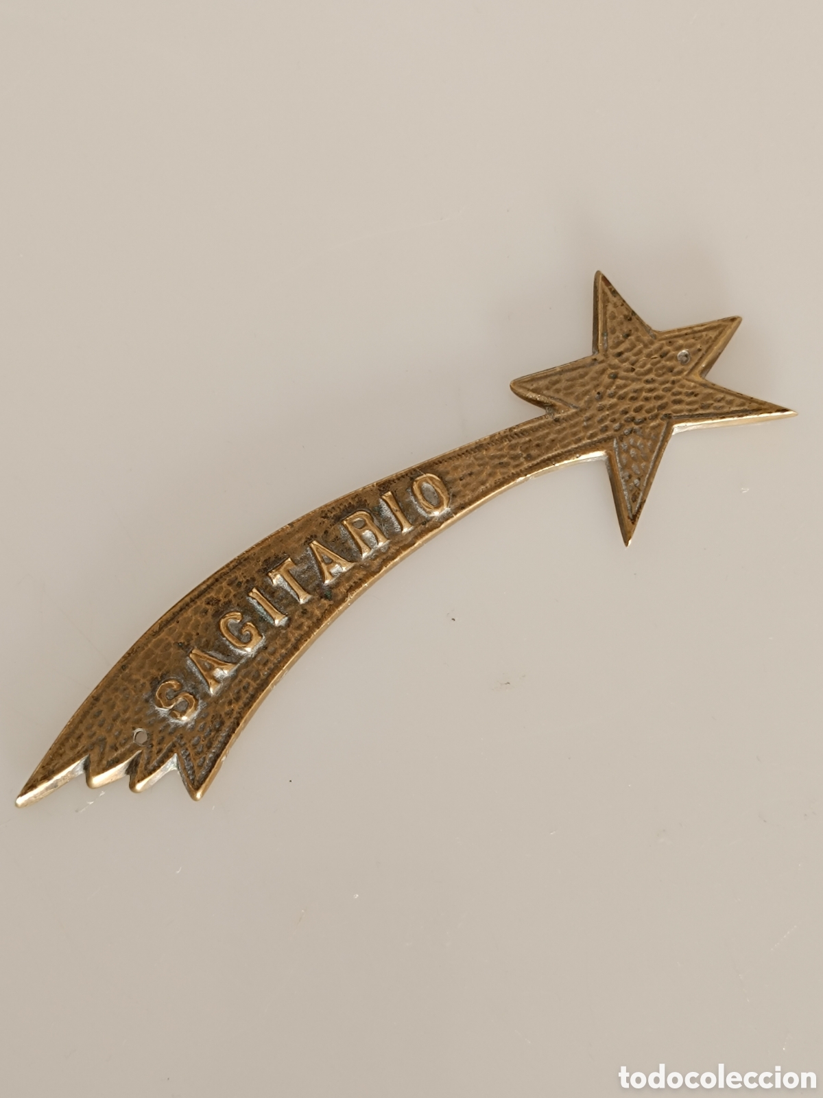 Antig&uuml;edades: Estrella Navidad Sagitario bronce 16cm - Foto 1