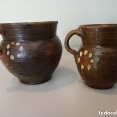 Antigüedades: ANTIGUA CAZUELA Y PUCHERITO DE TOBED (ZARAGOZA)