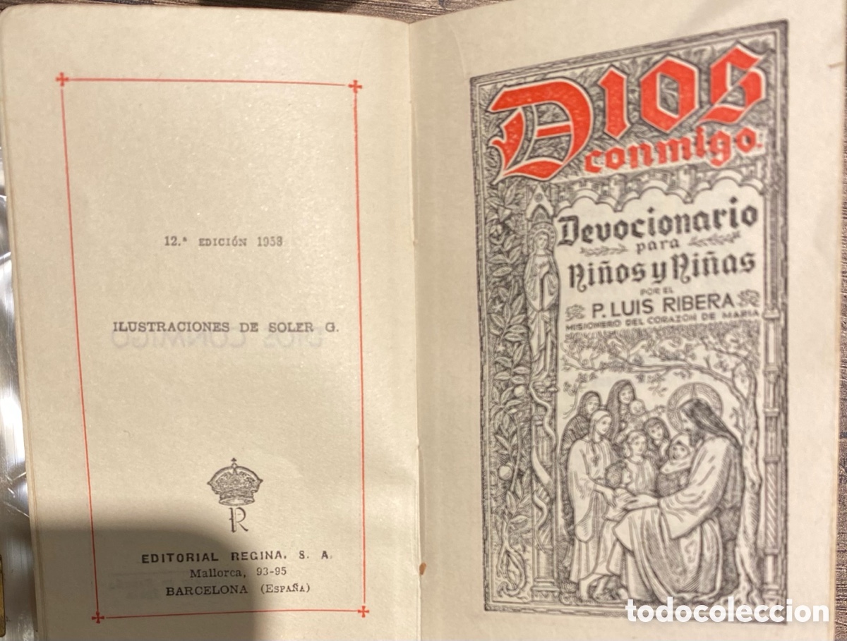 Antig&uuml;edades: Misal 1a comuni&oacute;n N&aacute;car a&ntilde;o 58 - Foto 2