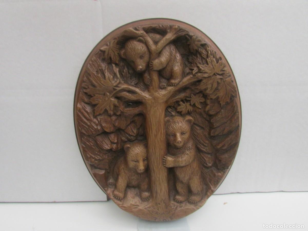 Oggetti Antichi: escultura Madera osos en arbol de Karl Rothhammer - Canada