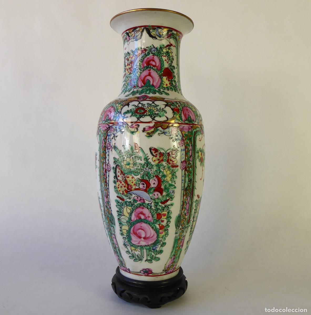 Antig&uuml;edades: JARR&Oacute;N EN PORCELANA DE MACAO 32CM - Foto 1