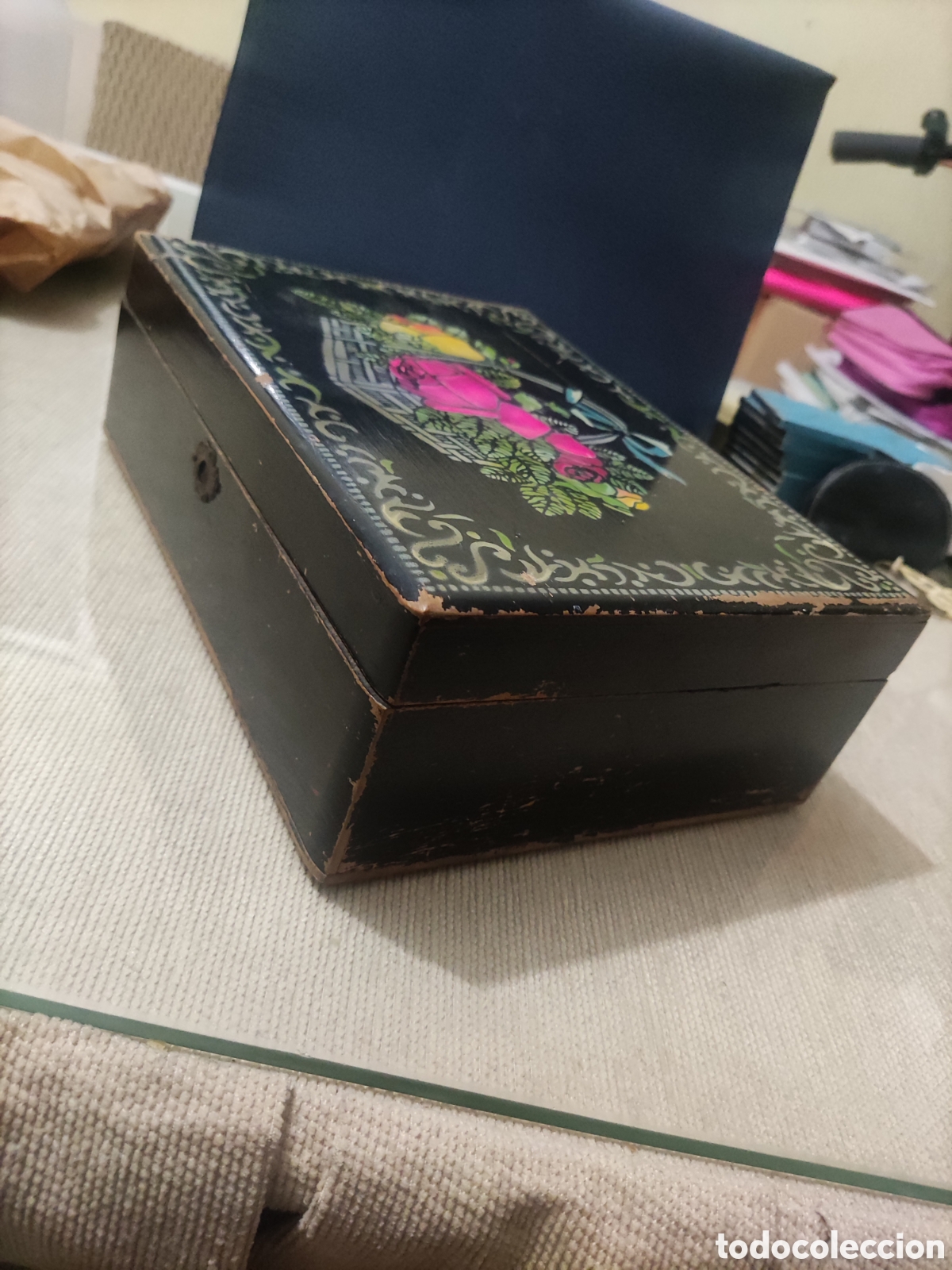 Antig&uuml;edades: Caja - Neceser de Madera. - Foto 3