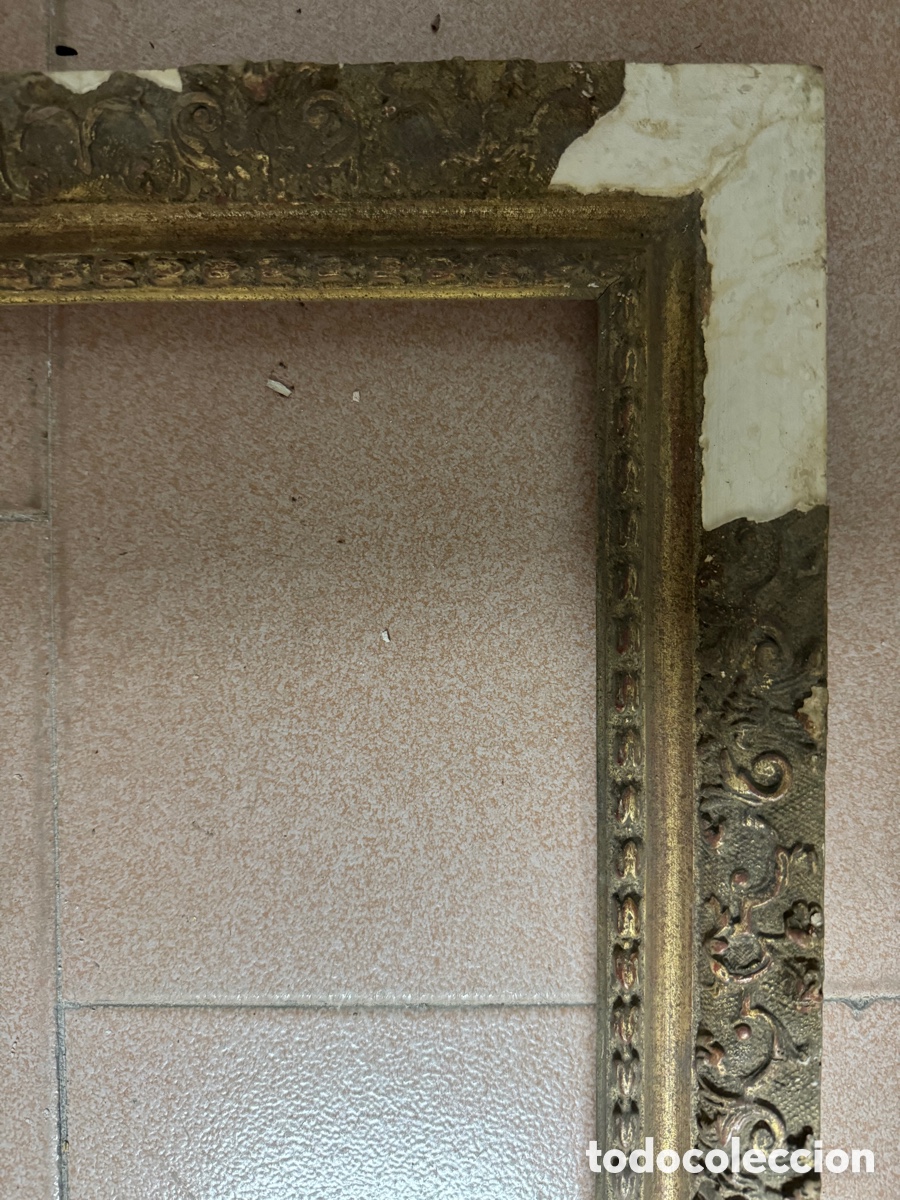 Antig&uuml;edades: Marco dorado del siglo XIX - Foto 2