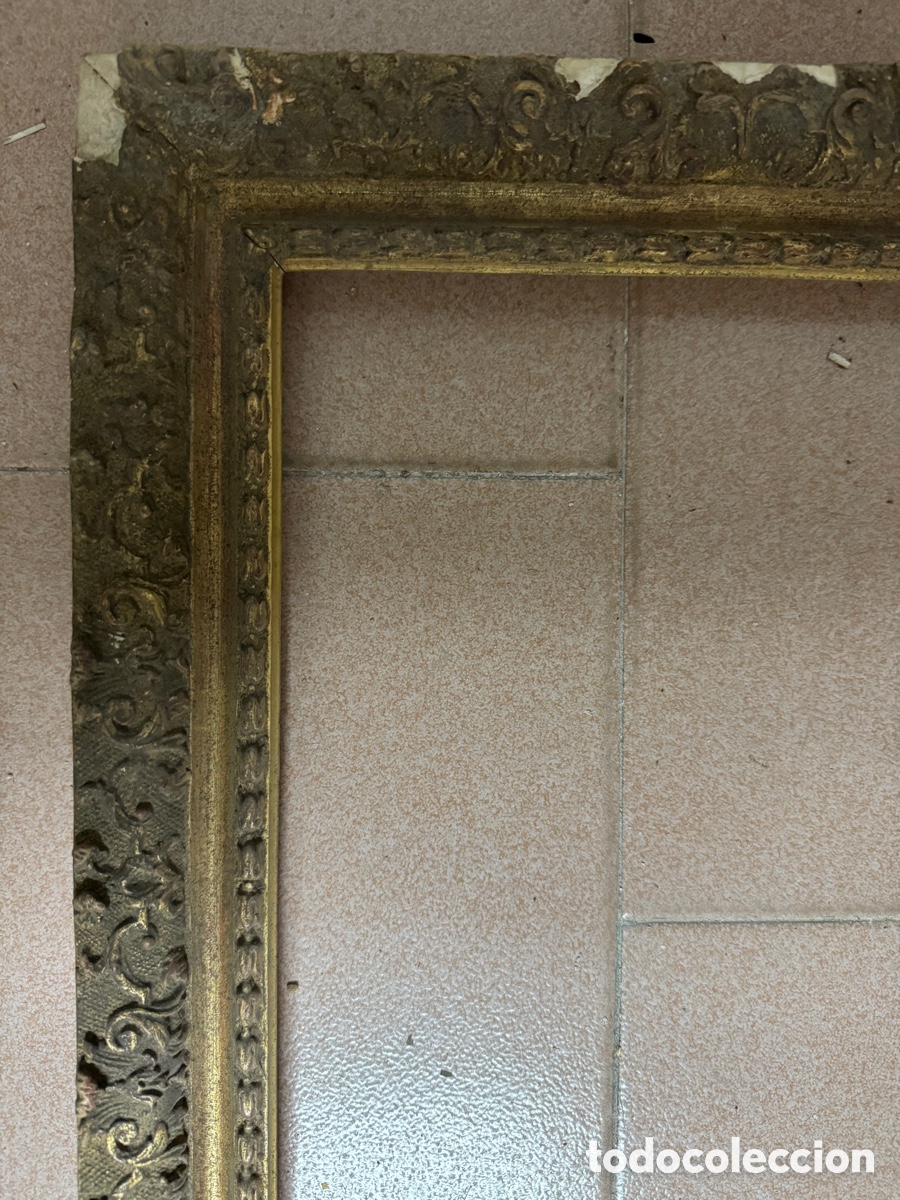 Antig&uuml;edades: Marco dorado del siglo XIX - Foto 3