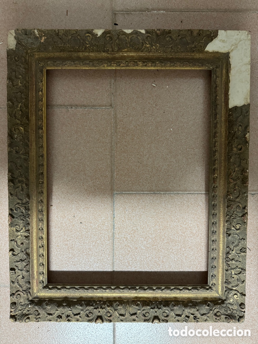 Antig&uuml;edades: Marco dorado del siglo XIX - Foto 1