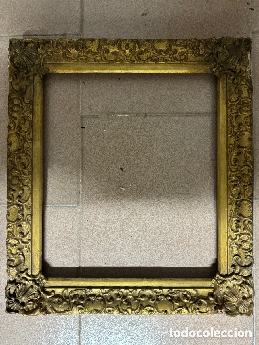 Antig&uuml;edades: Marco dorado del siglo XIX - Foto 1