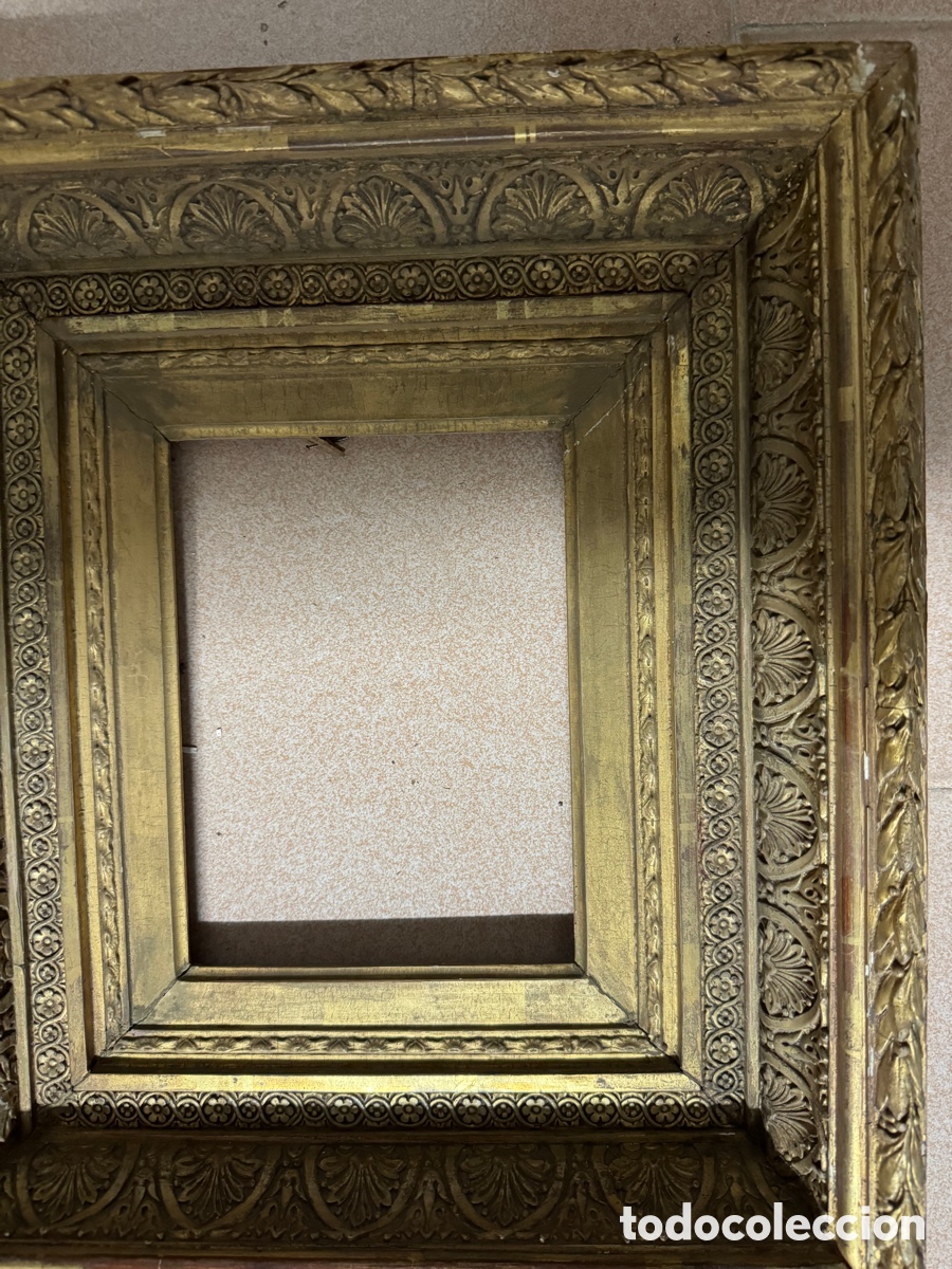 Antig&uuml;edades: Marco dorado del siglo XIX - Foto 2