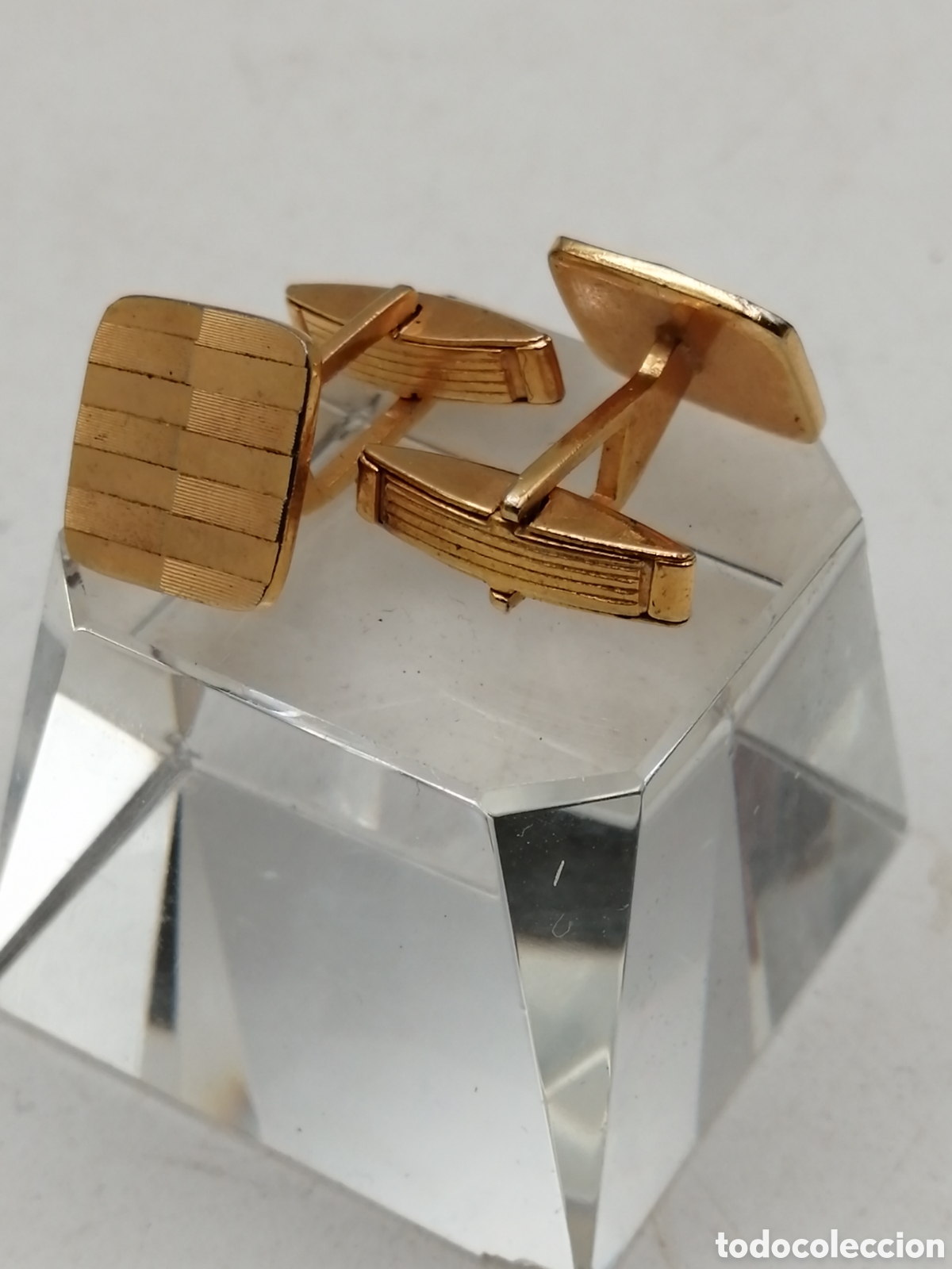Antig&uuml;edades: Gemelos metal dorado - Foto 2