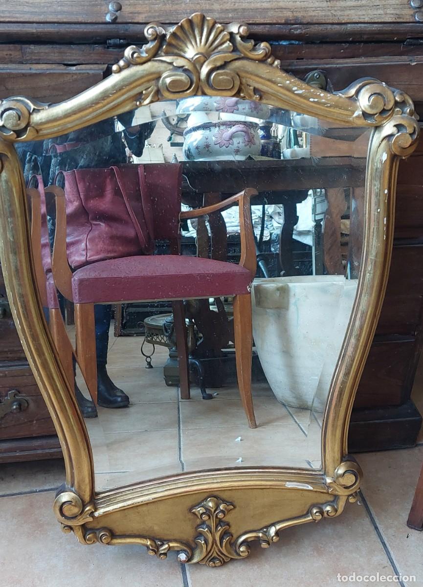 Antig&uuml;edades: Espejo antiguo dorado - Foto 1