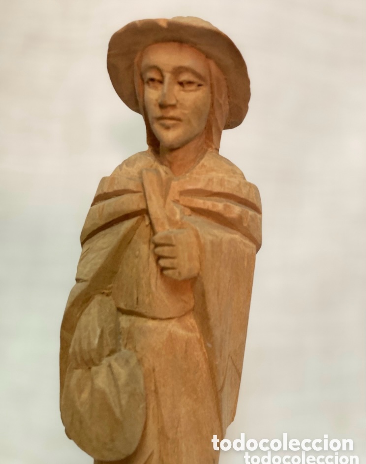 Antig&uuml;edades: FIGURA DE MADERA TALLADA A MANO - Foto 2
