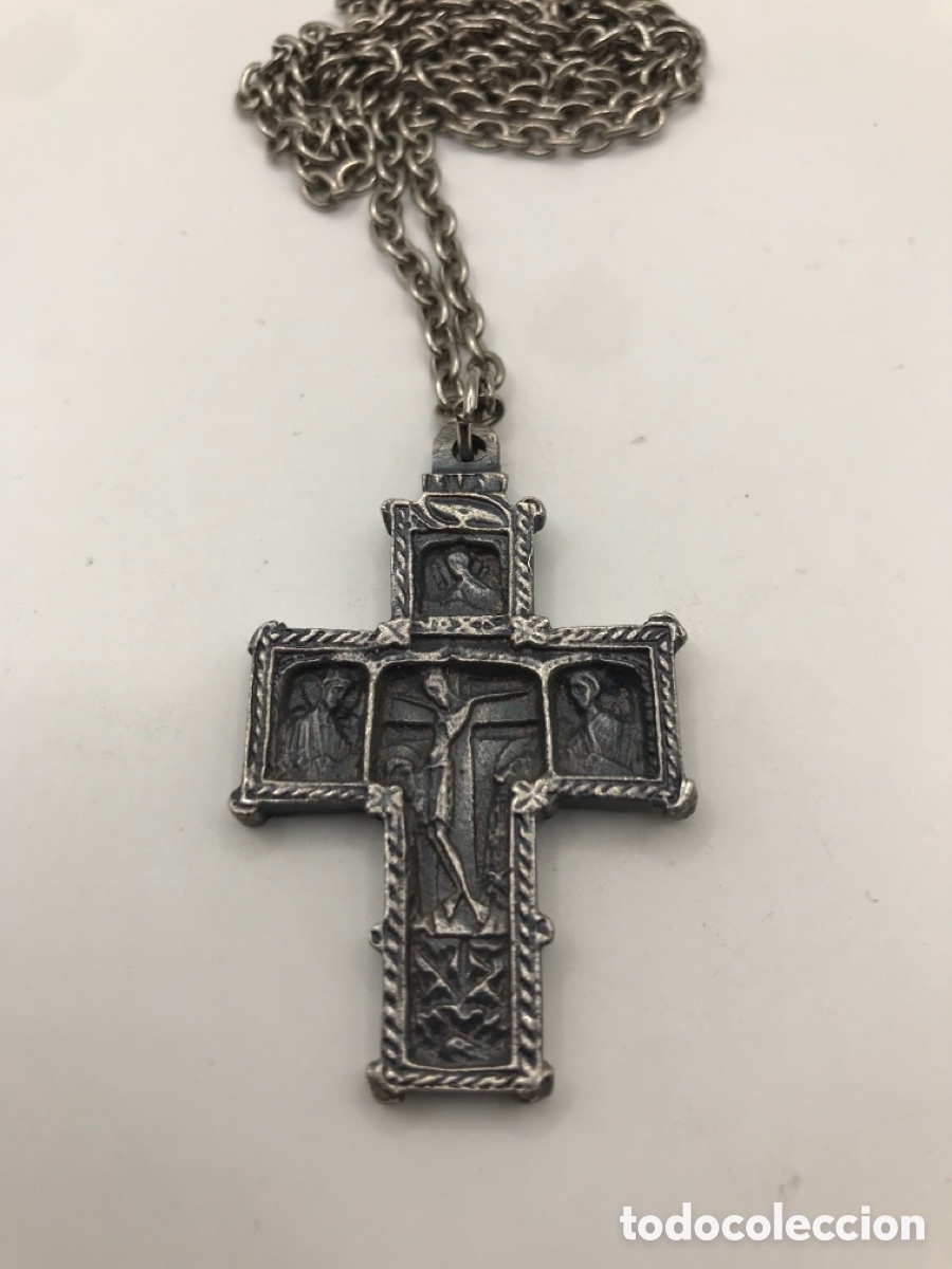 Antig&uuml;edades: ANTIGUO CRUCIFIJO CON CADENA - Foto 2