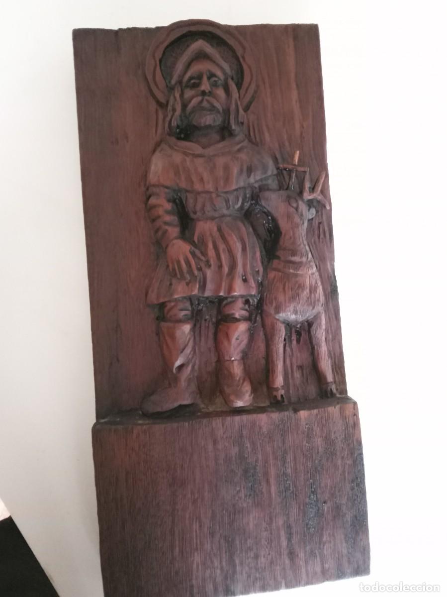 Antig&uuml;edades: Talla en madera San Huberto - Foto 3