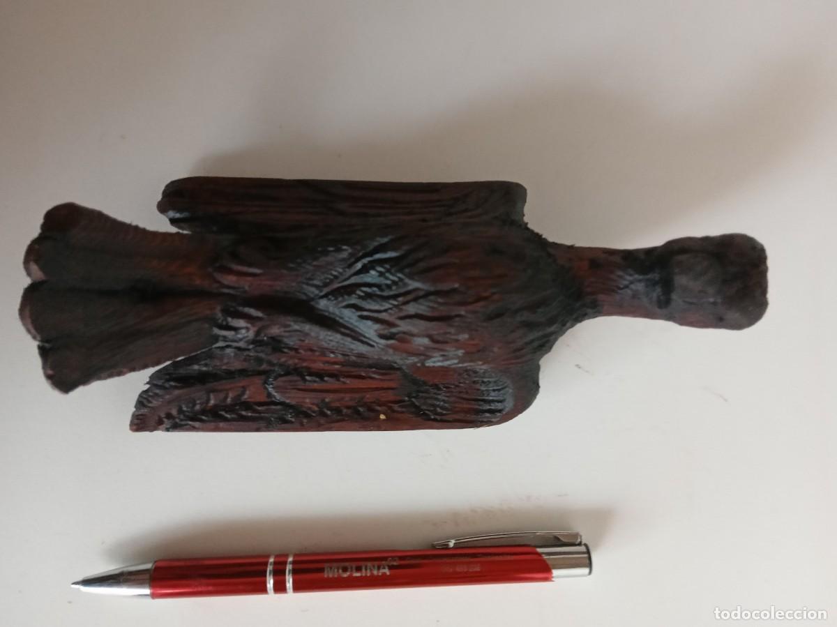 Antig&uuml;edades: Talla en madera, figura de pajaro - Foto 2