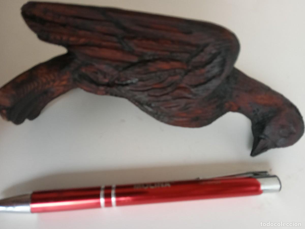 Antig&uuml;edades: Talla en madera, figura de pajaro - Foto 3