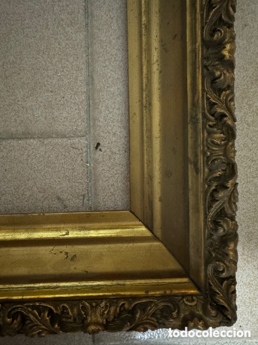 Antig&uuml;edades: Marco dorado del siglo XIX - Foto 5