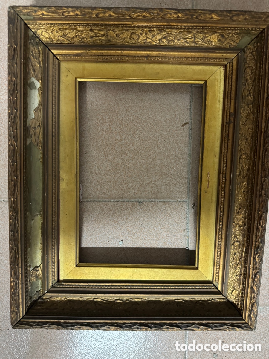 Antig&uuml;edades: Marco dorado del siglo XIX - Foto 3